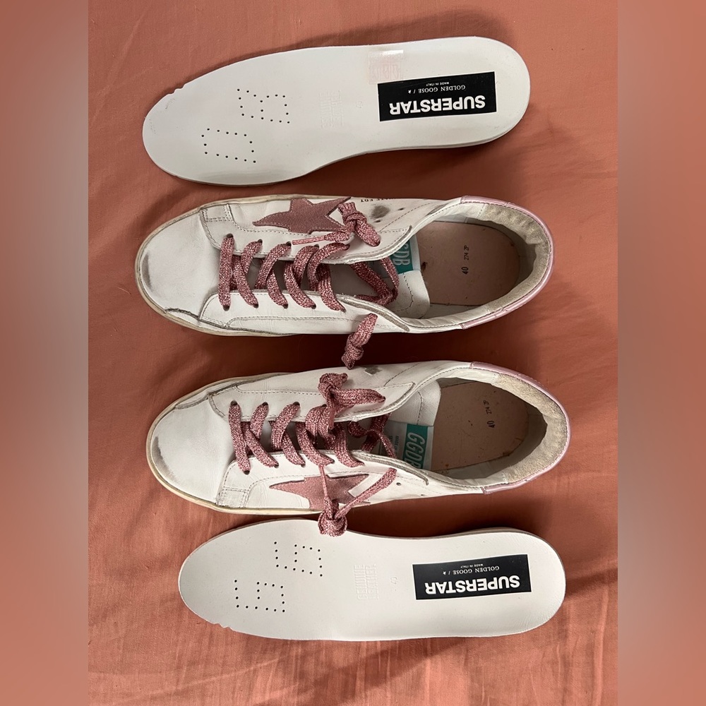 Golden Goose Private Edition (SSENSE) White & Pink Superstar - Size 40